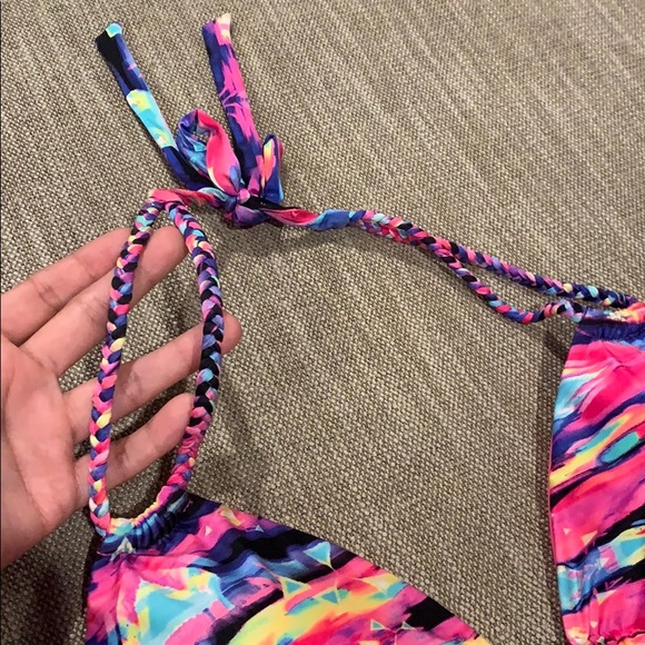 Rainbow ๐ neon braided bikini set ๐ - Picture 3 of 8